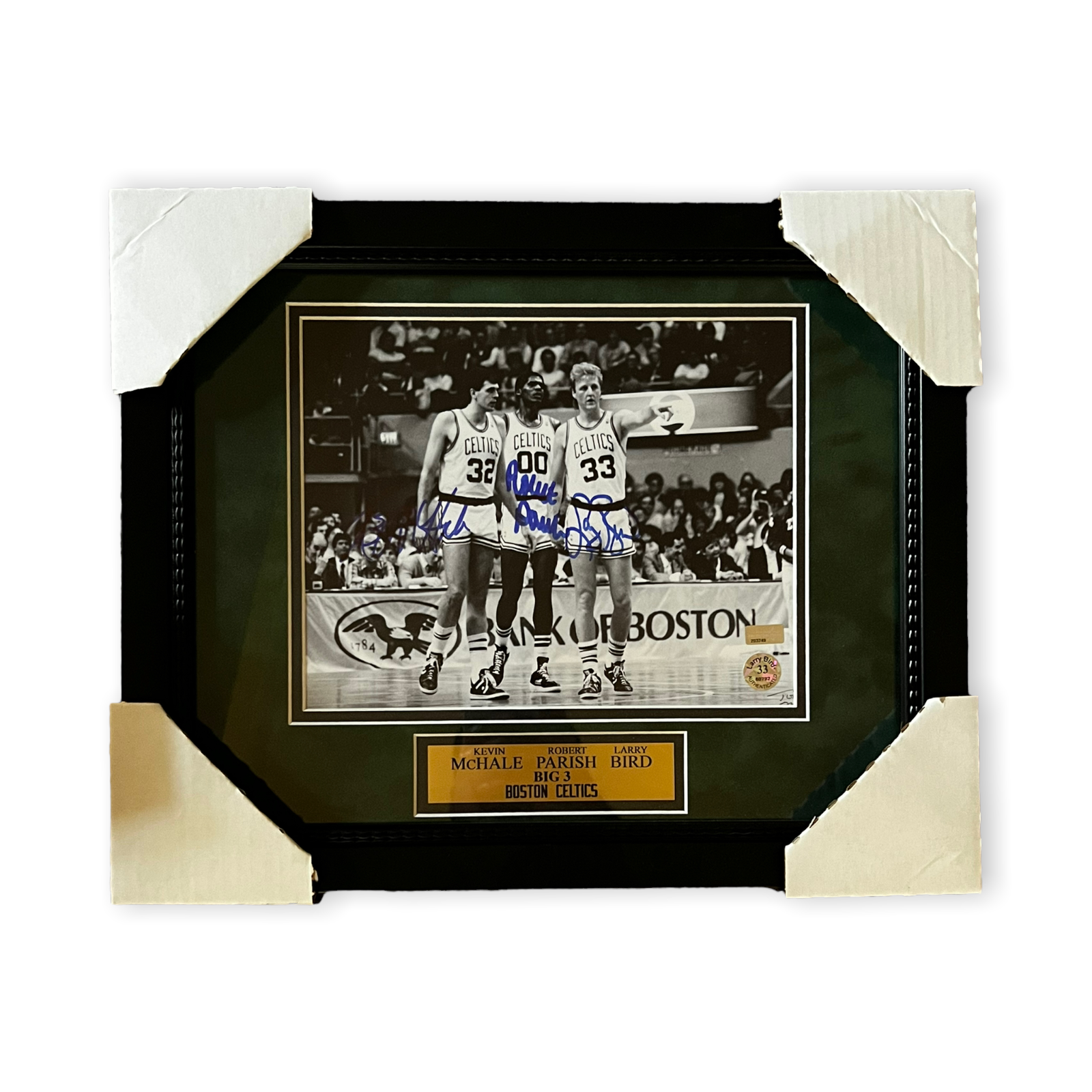 Larry Bird Robert Parish Kevin McHale Signed Auto 8×10 Photo Framed To 11×14 NEP