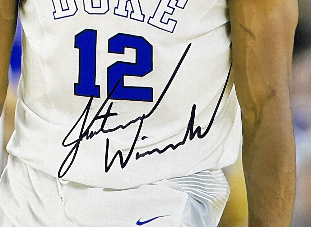 Justise Winslow Signed Duke Blue Devils 11×14 Basketball Photo BAS