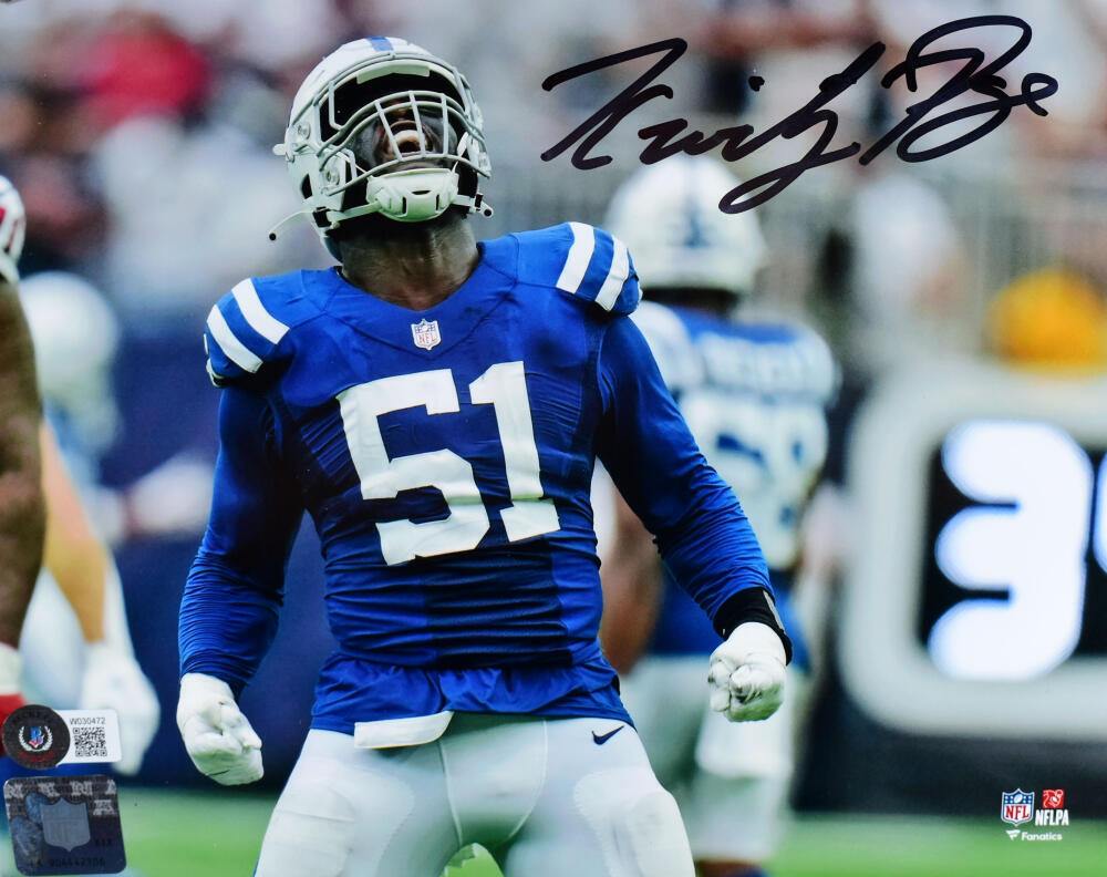 Kwity Paye Autographed Colts 8×10 FP Yell Photo-Beckett W Hologram *Black