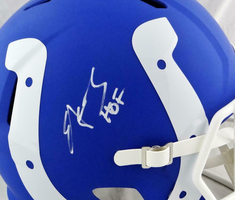 Edgerrin James Signed Indianapolis Colts F/S AMP Speed Helmet w/HOF – JSA W Auth