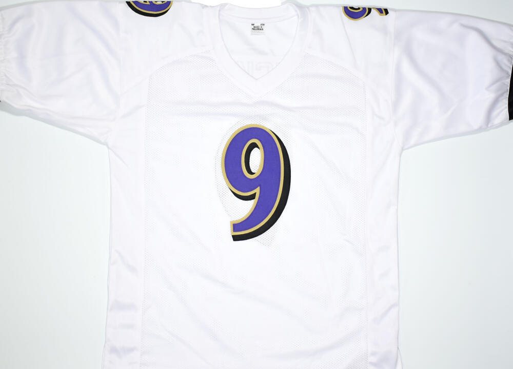 Justin Tucker Autographed White Pro Style Jersey – Beckett W Hologram *Silver