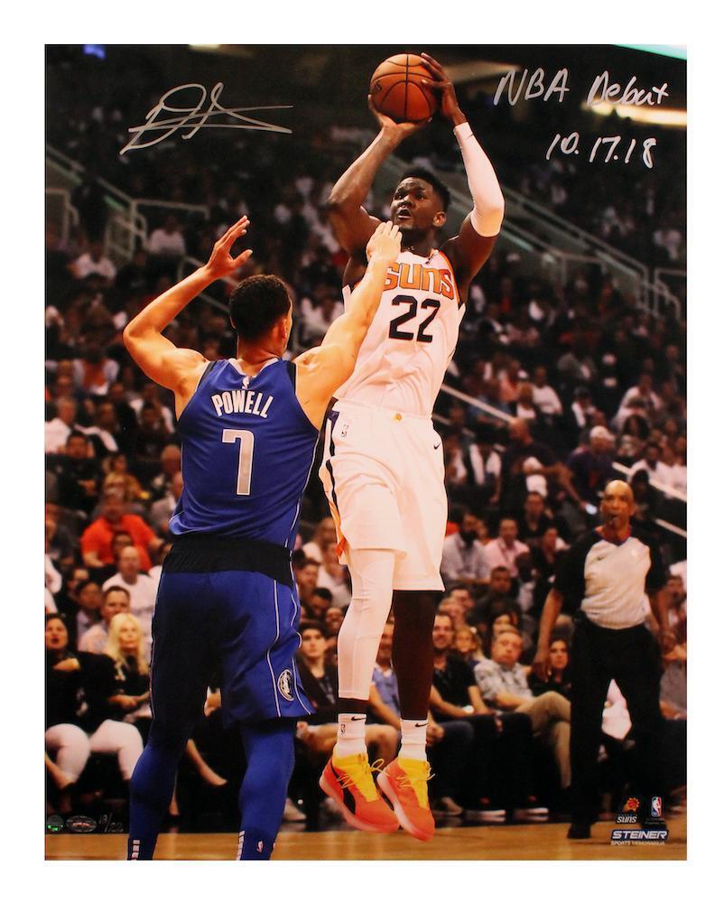 DEANDRE AYTON Autographed “NBA Debut 10/17/18″ 16″ x 20” Photograph GDL LE 18/22