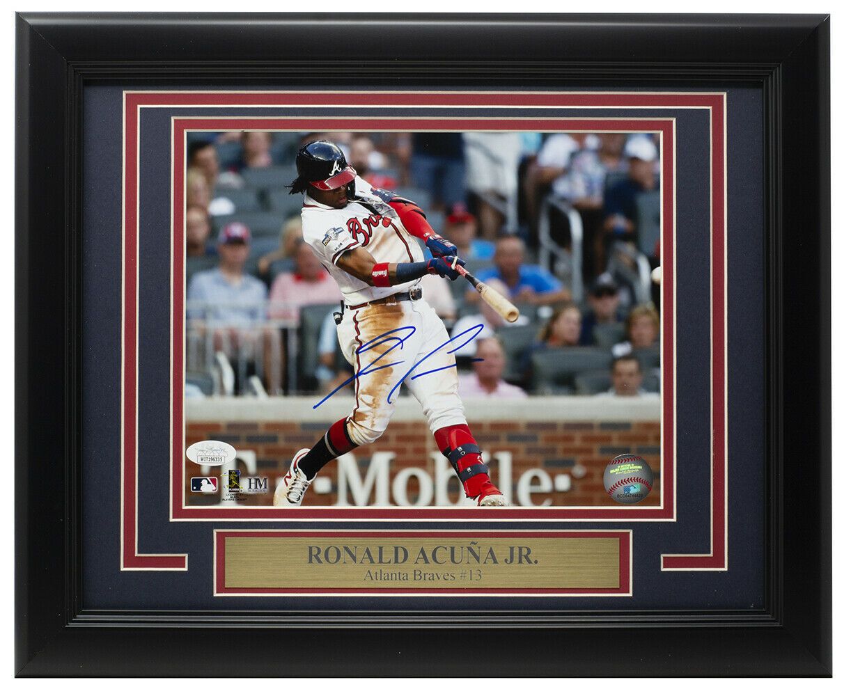 Ronald Acuna Jr. Signed Framed Atlanta Braves 8×10 Baseball Photo JSA ITP