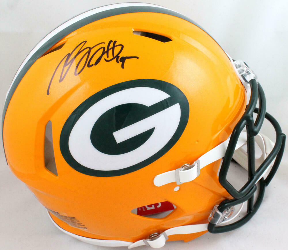 Davante Adams Autographed GB Packers Authentic Speed F/S Helmet-BeckettW Holo
