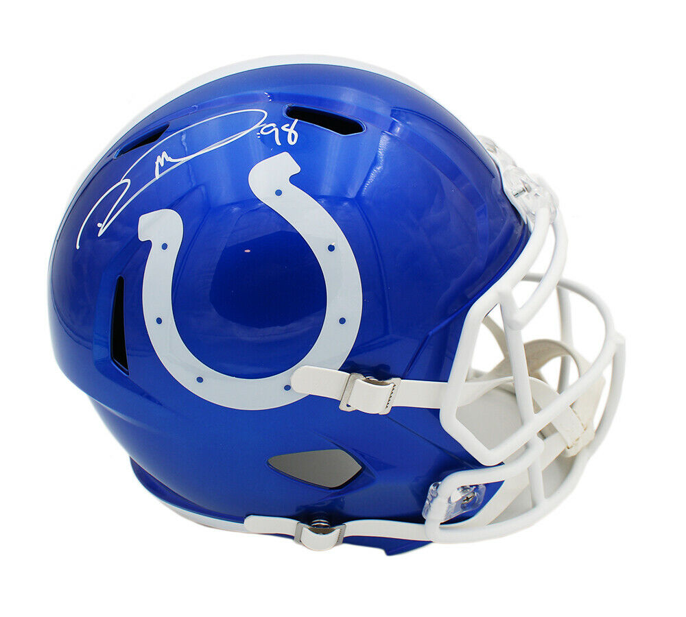 Robert Mathis Signed Indianapolis Colts Speed Full Size Flash NFL Helmet