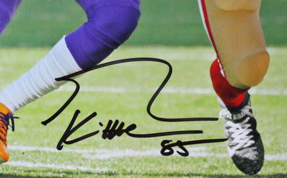 George Kittle Autographed San Francisco 49ers 16×20 Tackle Photo- Beckett W Holo