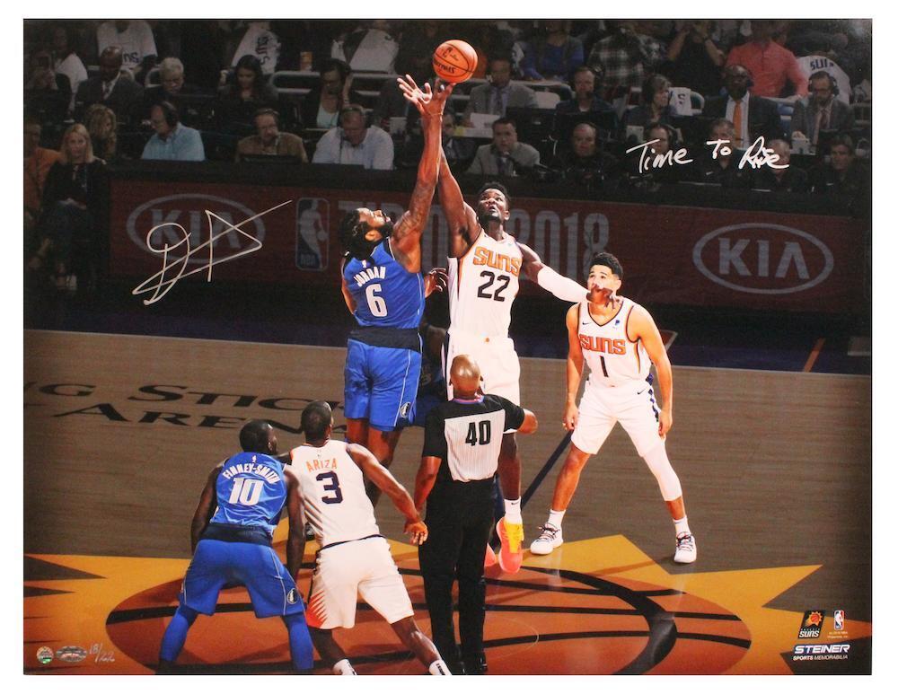 DEANDRE AYTON Signed “Time To Rise” 16 x 20 Tip Off Photograph STEINER LE 18/22