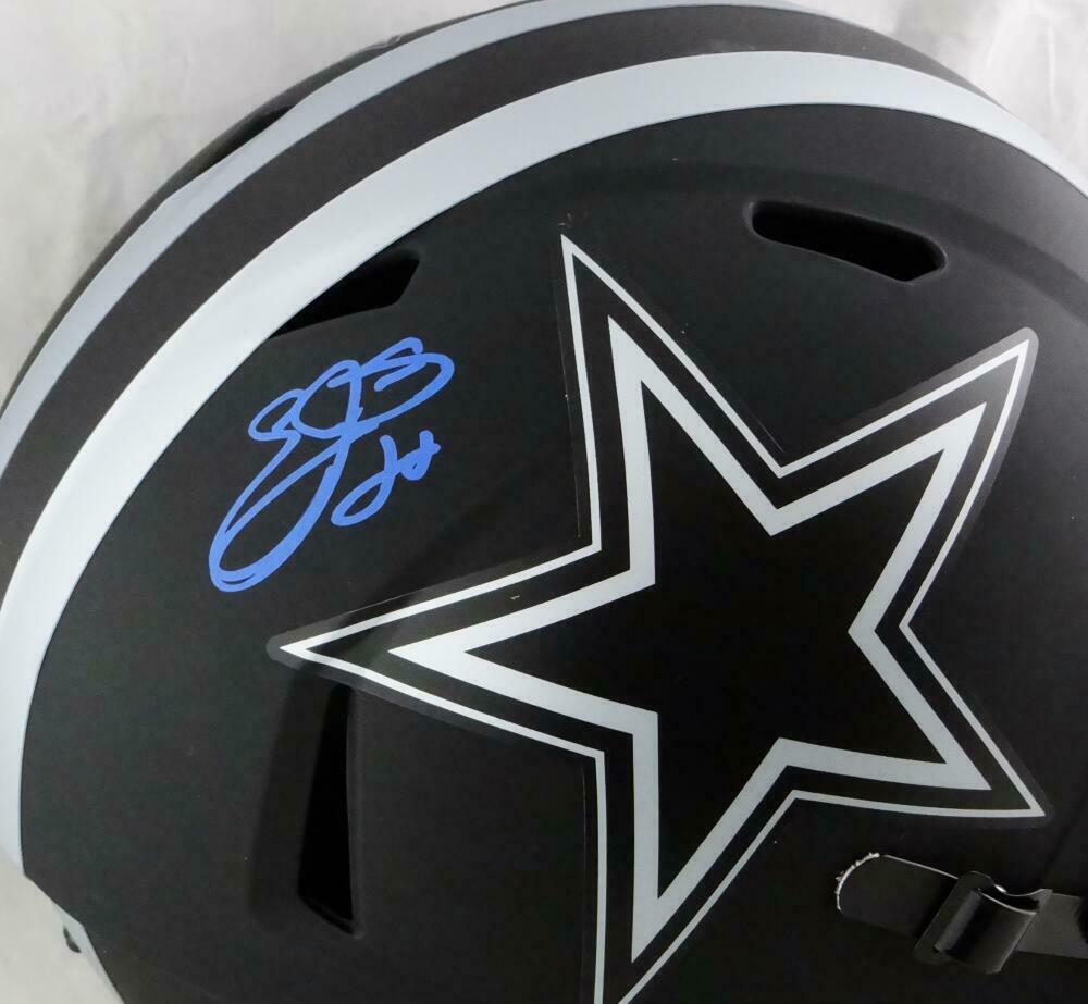 Emmitt Smith Signed F/S Dallas Cowboys Eclipse Speed Helmet-Beckett W Auth *Blue