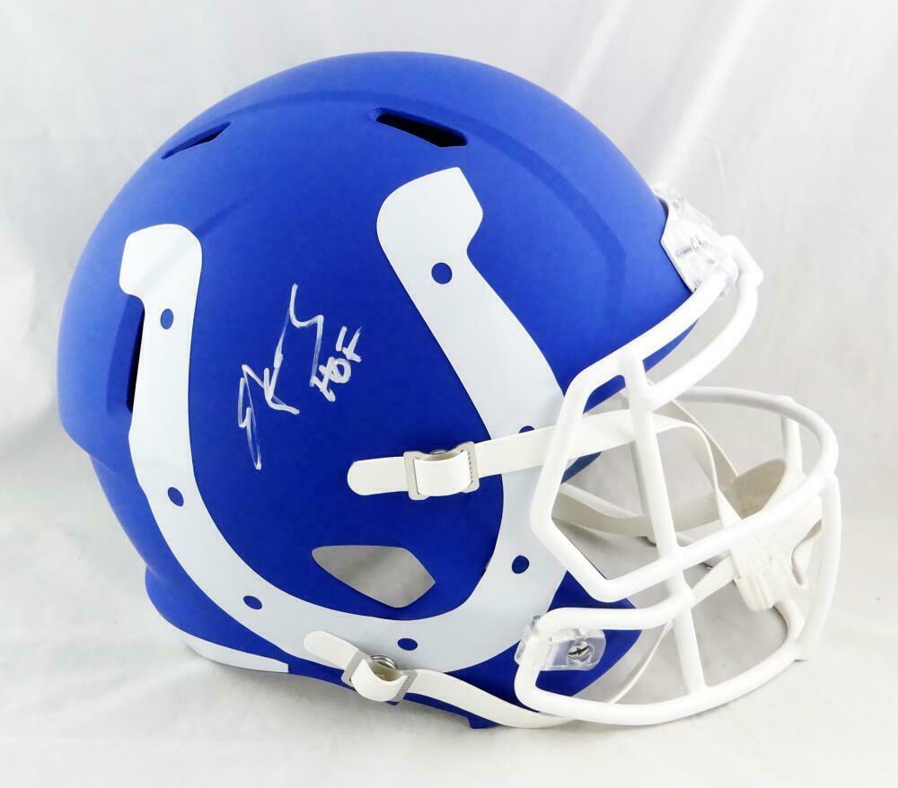 Edgerrin James Signed Indianapolis Colts F/S AMP Speed Helmet w/HOF – JSA W Auth