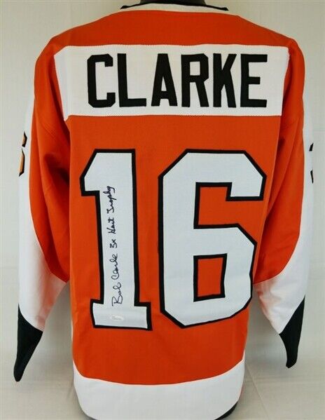 Bobby Clarke “3x Hart Trophy” Signed Philadelphia Flyers Jersey (JSA COA)