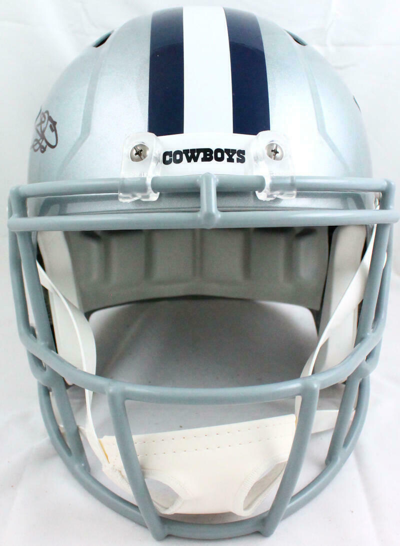 Emmitt Smith Autographed F/S Dallas Cowboys Speed Helmet-Beckett W Hologram