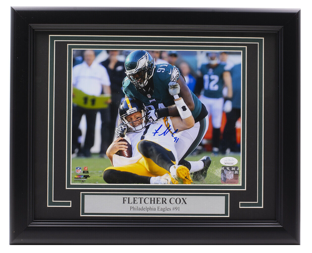 Fletcher Cox Signed Framed Philadelphia Eagles 8×10 Photo JSA ITP