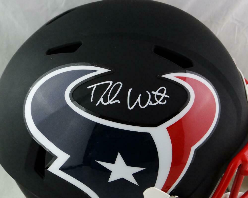 Deshaun Watson Signed Texans F/S Flat Black Speed Helmet – JSA W Auth *Silver